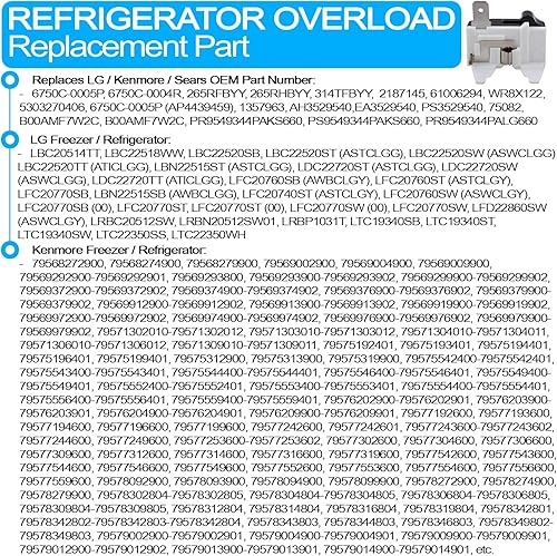 Miniatura 2 de (RMP) New Refrigerator Overload 265RFBYY 265RHBYY 314TFBYY AH3529540 (todos los demás modelos en la descripción)
