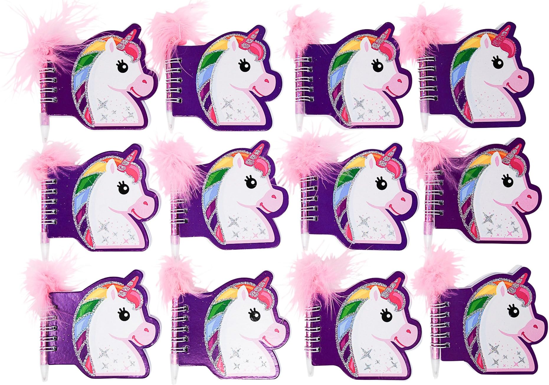Unicorn Party Supplies: 12 Sets Of Unicorn Notepads and Pens - Each Set Includes 1 Notebook and 1 Pen - Great Party Favor - Satisfaction Guaranteed