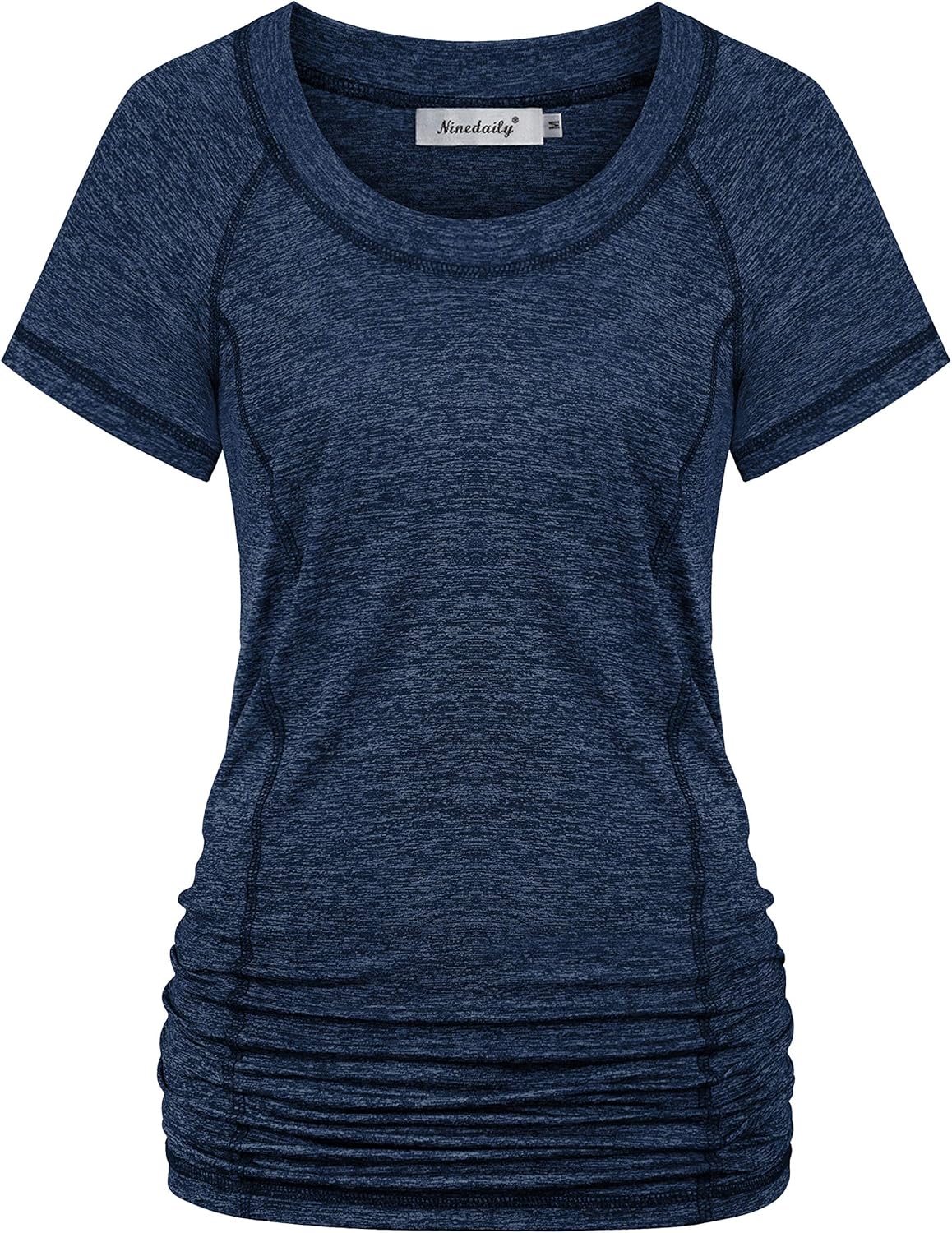 Ninedaily Womens Workout Top Running Yoga Shirt Summer Short Sleeve Casual Tunic