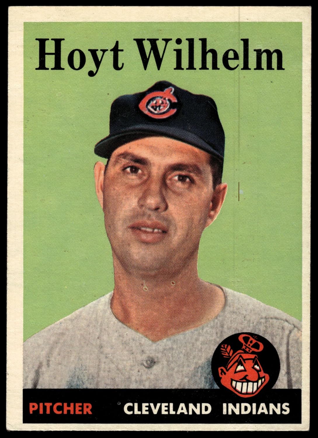 1958 Topps #324 Hoyt Wilhelm Cleveland Indians (Baseball Card) EX Indians