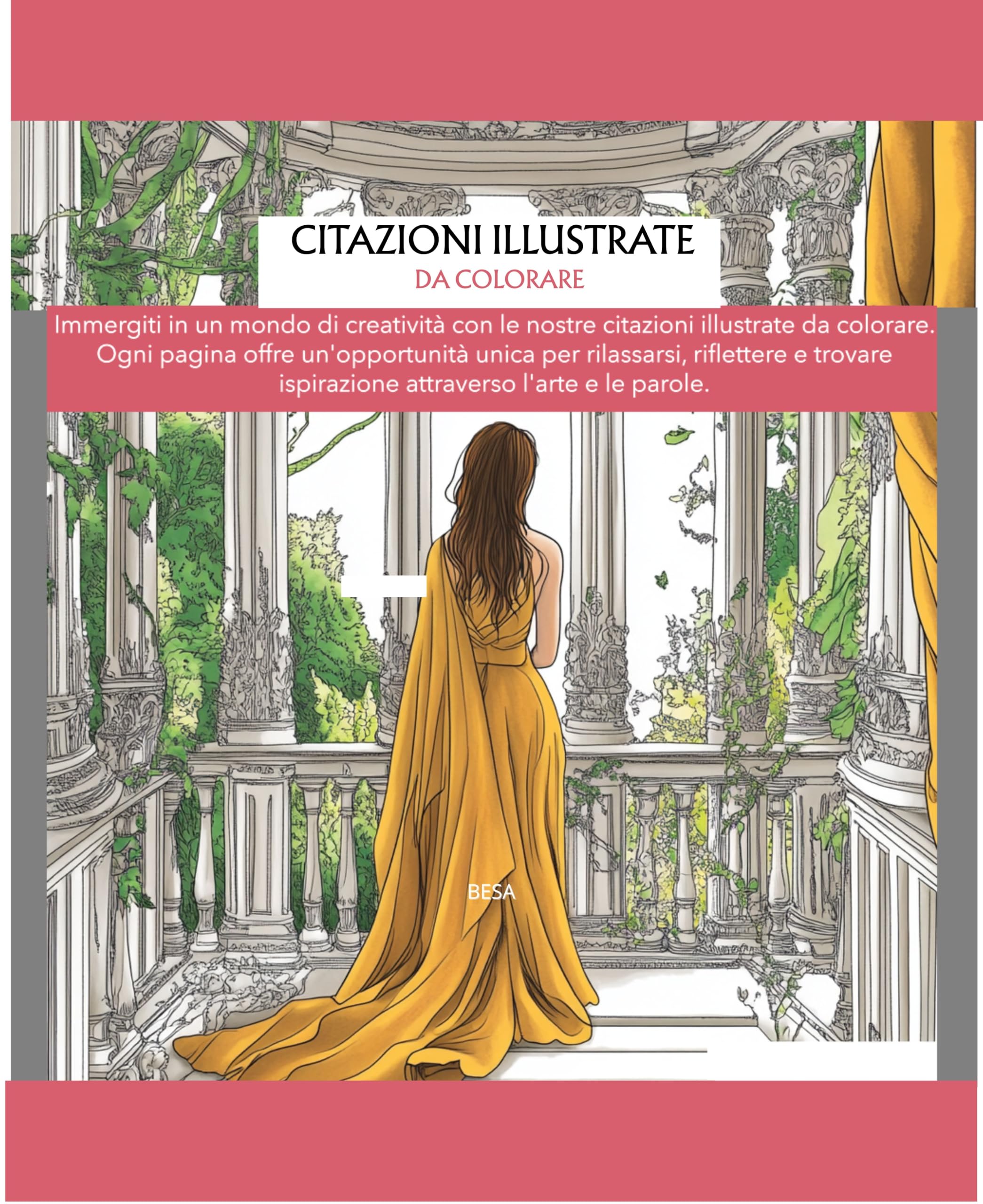 Livre de coloriage citations illustrées italiennes contre l'anxiété