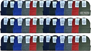 Yacht & Smith Kids Winter Beanie Hat Assorted Colors Bulk Pack Warm Acrylic Cap