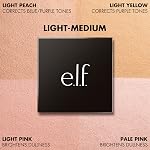 e.l.f. Set it Bright Powder Quad, Brightening Loose Setting Powder, Bakes, Blurs & Sets for Soft-Matte Radiance, Velvet Puff Included, Vegan & Cruelty-Free, Light-Medium