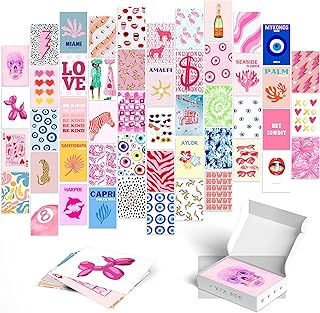 Y2K BOO Preppy Wall Collage Kit - 50 Trendy Preppy Aesthetic Photos for ...