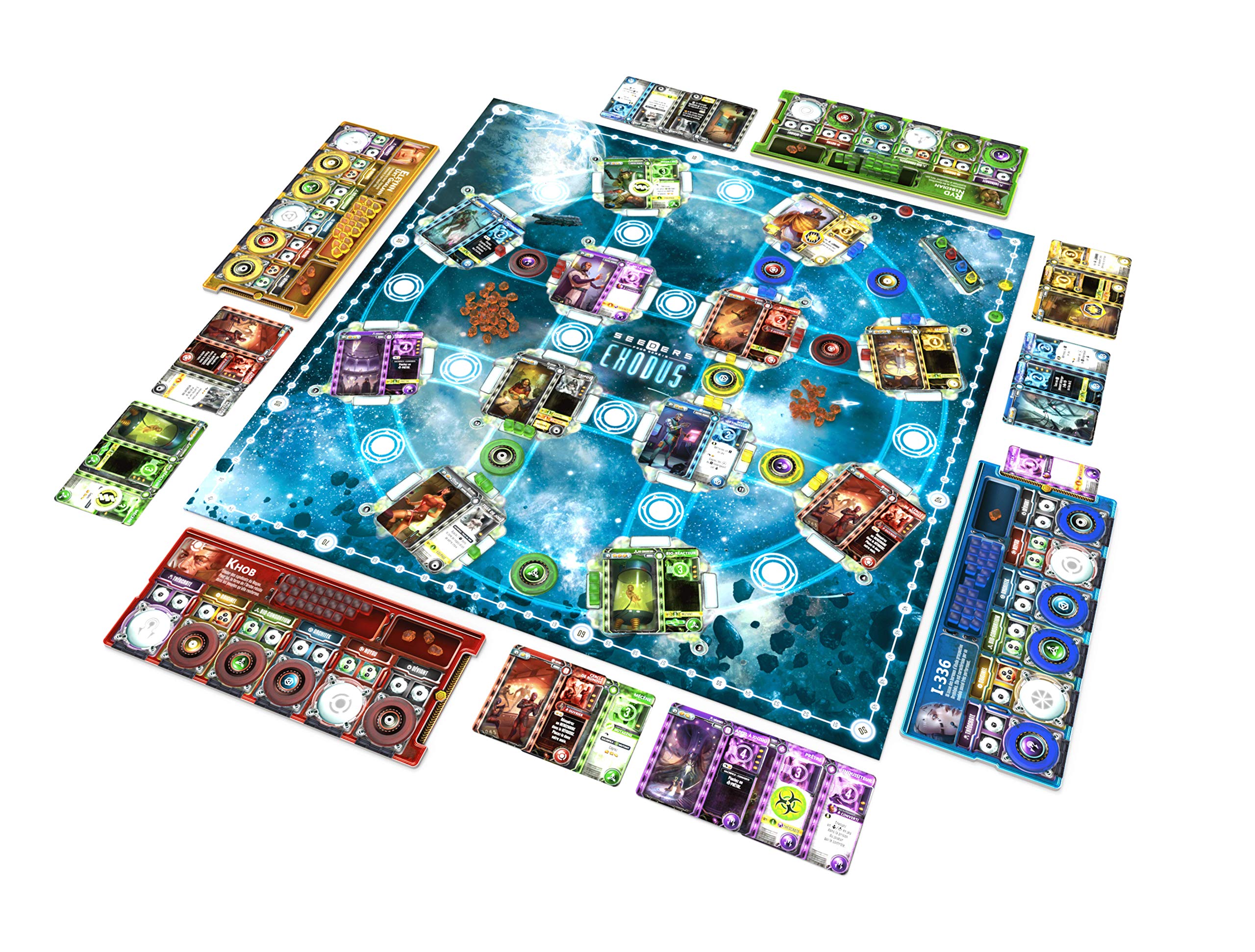 SEEDERS FROM SEREIS - EXODUS - gra strategiczna - draft, większość i kombinacje kart dla 2-4 graczy - uniwersum SF - wersja francuska - Sweet Games (Francja)