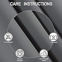 Vista 4 de LEMOMO Cortinas opacas grises, 52 x 84 pulgadas, juego de 2 paneles de cortinas opacas con aislamiento térmico para oscurecer la habitación