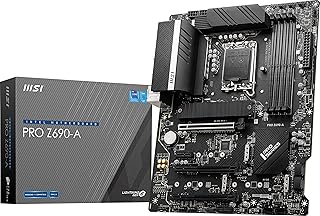 MSI PRO Z690-A ProSeries Motherboard (ATX, 12th Gen Intel Core, LGA 1700 Socket, DDR5, USB 3.2 Gen 2, PCIe 5, 2.5G LAN, M.2 Slots)