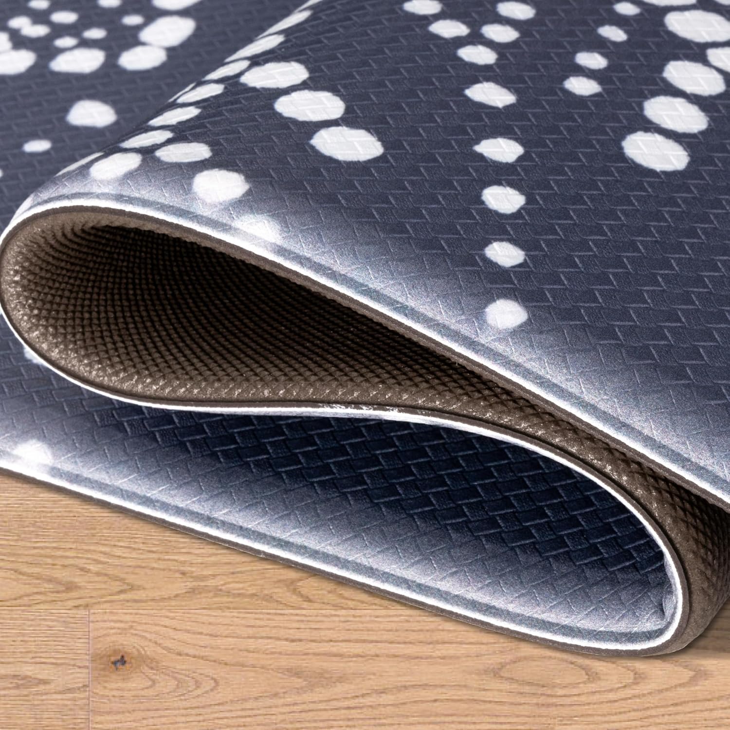 Eddie Bauer Snowflakes Anti Fatigue Cushioned Non-Slip Kitchen Mat 18"x60" Navy