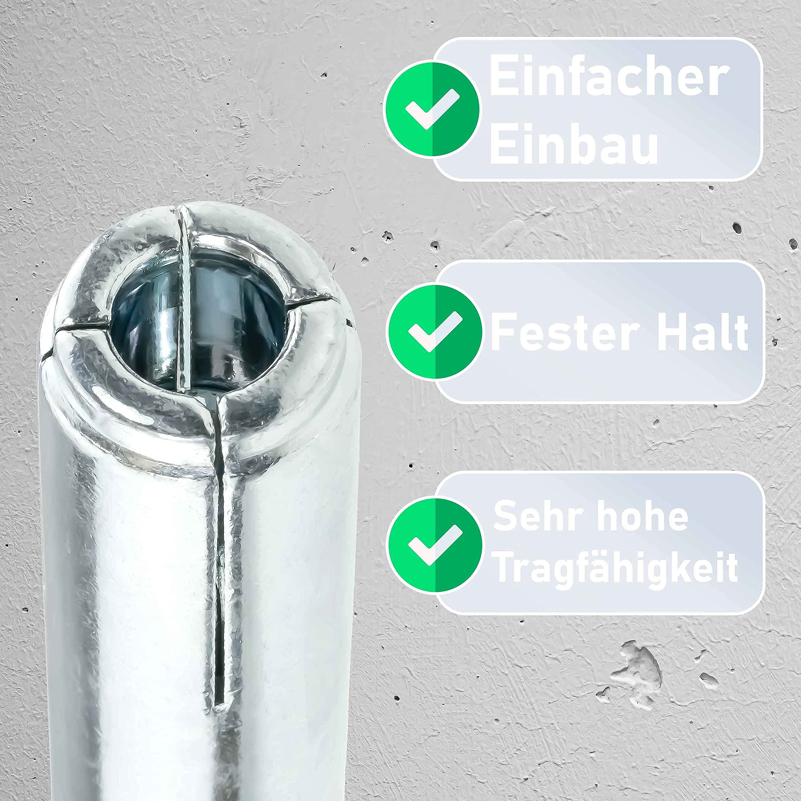 Einschlaganker Zulassung Option 7 Stahl verzinkt, M20 x 80 Ø25-25 Stück