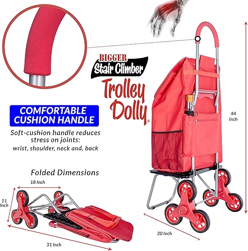 Miniatura 4 de Carro de compras Dbest Dolly, para tienda de comestibles, plegable, para apartamento, modelo apto para escaleras