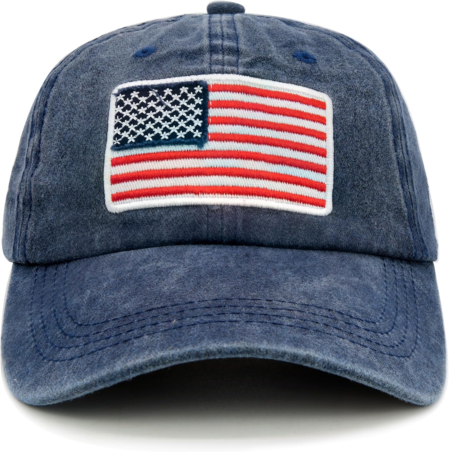 Men's USA American Flag Baseball Cap Embroidered Polo Style Military Army Trucker Hat - Image 2