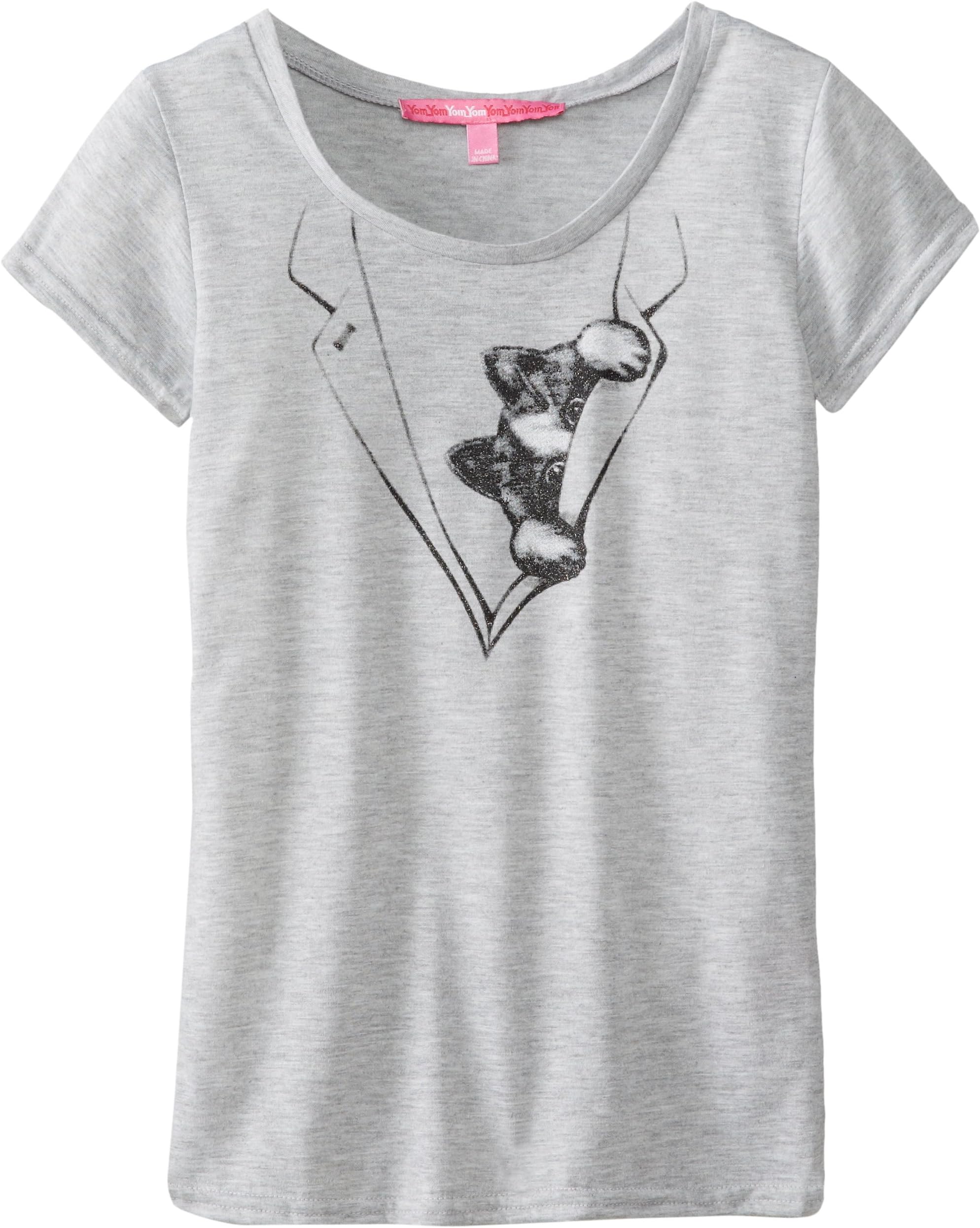 Yom Yom Big Girls' Peeking Kitty Tee