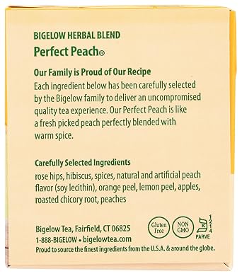 Bigelow Perfect Peach Tea Bags, 20 ct