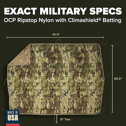 Miniatura 2 de Pinnacle Mercantile Auténtico Woobie militar fabricado en Estados Unidos por Winston-Salem Industries para ciegos OCP Camo multiusos Poncho Liner