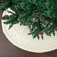 Vista 103 de Mr. Pen Christmas Tree Skirt - 48 inches, Faux Fur, White