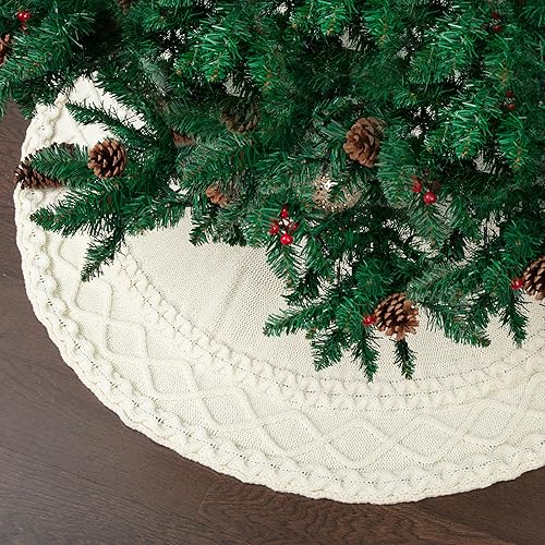 Vista 103 de Mr. Pen Christmas Tree Skirt - 48 inches, Faux Fur, White