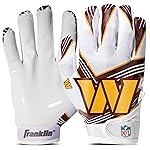 Franklin Sports Washington Commanders Youth NFL Football Receiver Gloves - Kids Football Gloves with Official NFL Team Logos - Kids Gear + Accessories - Youth M/L Pair