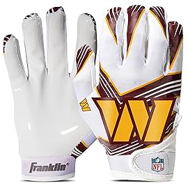 Franklin Sports Washington Commanders Youth NFL Football Receiver Gloves - Kids Gloves with Official NFL Team Logos - Kids Gear + Accessories - Youth XS/S Pair