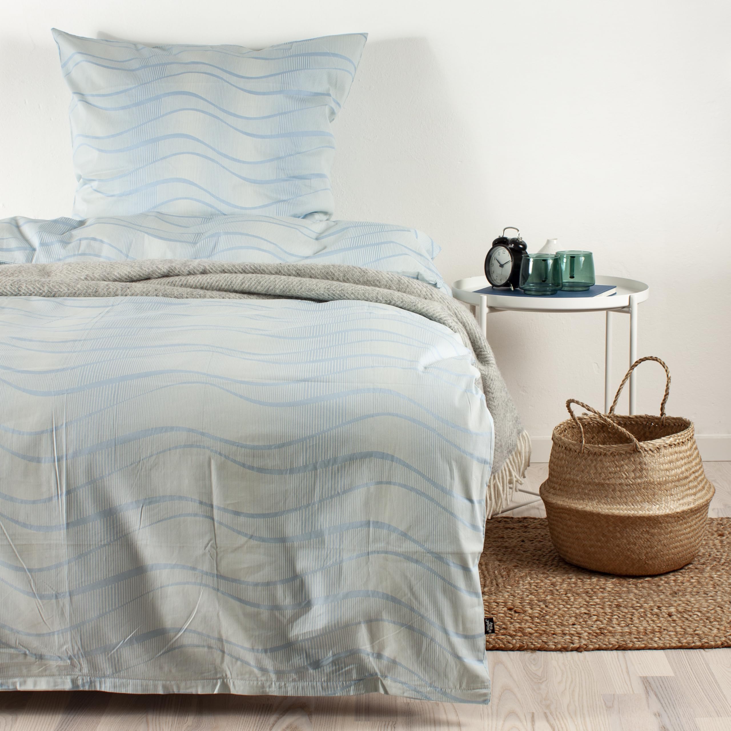 Night & Day Arctic Bettwäsche 100% Baumwolle, Satin Gewebe 135x200cm / 80x80cm - Blau