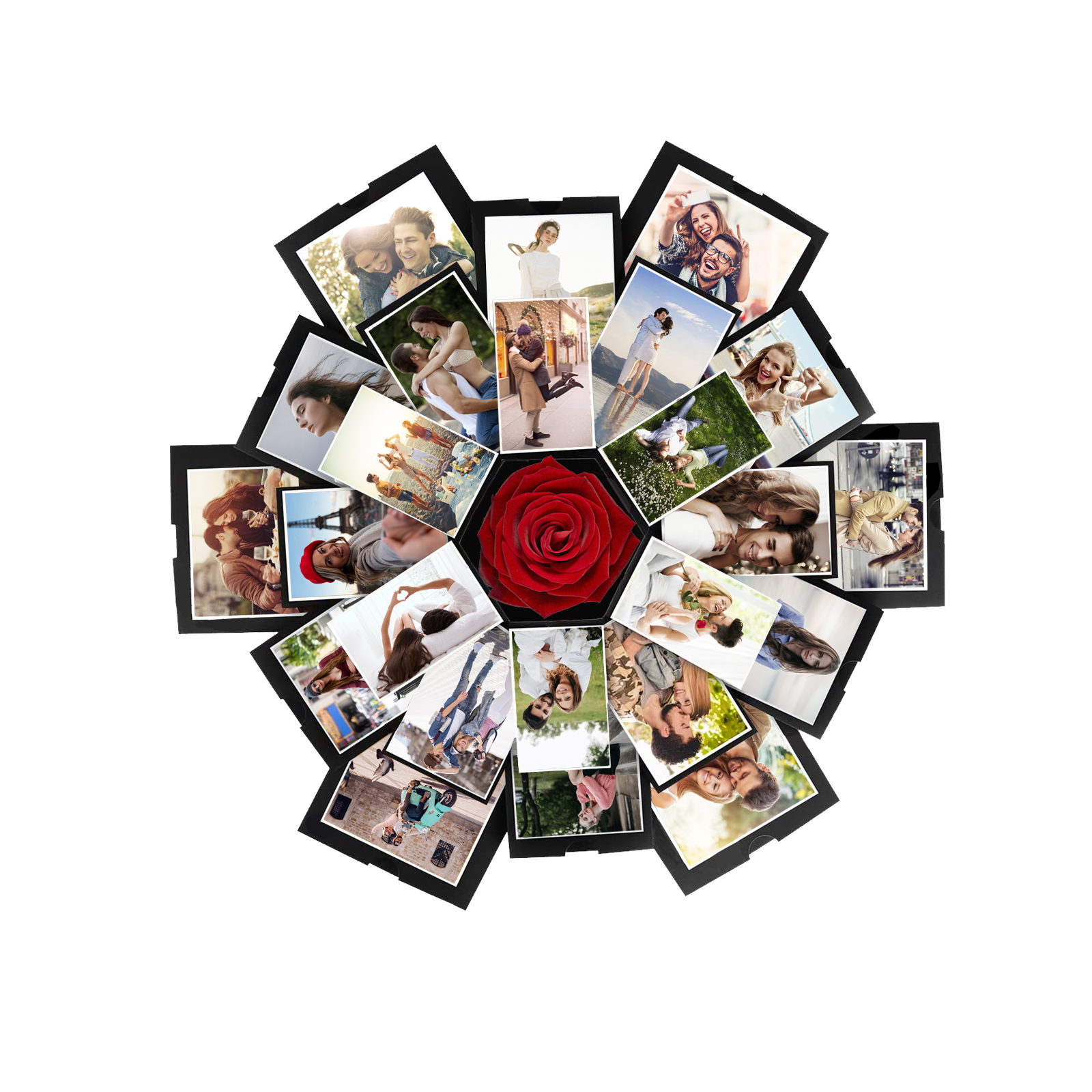 Amazon.com: Creative Explosion Box 6 Faces Photo Album Box, Love