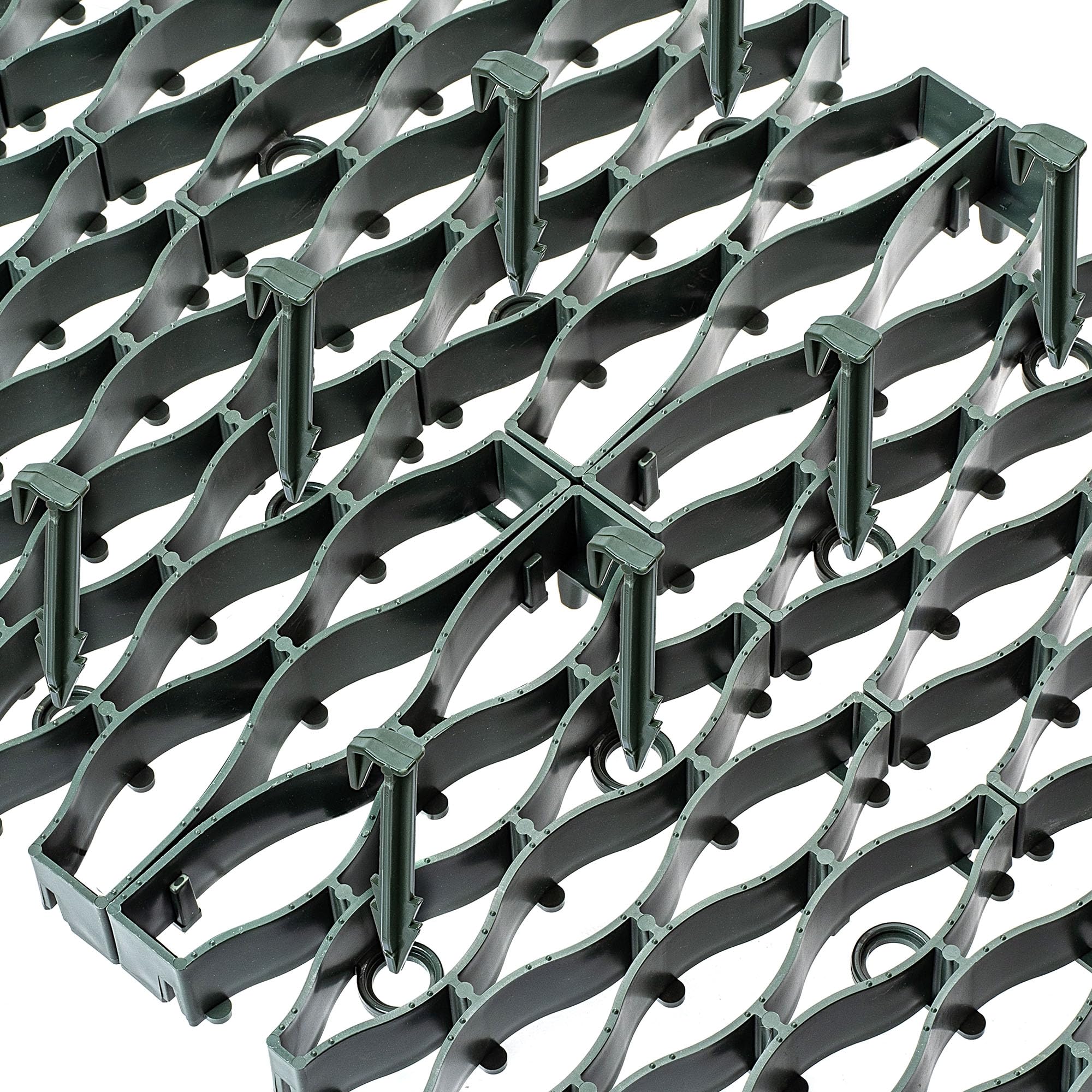 KADAX 20 rejillas de protección de césped para robot cortacésped, 47 x 20 cm, rejilla de césped para proteger contra daños causados por robots cortacésped, placas de plástico (verde)
