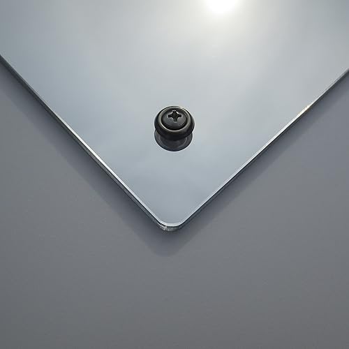 Miniatura 2 de Glossy Gallery Espejo cuadrado de seguridad acrílico inastillable con juego de montaje de tornillo, 24 x 24 pulgadas