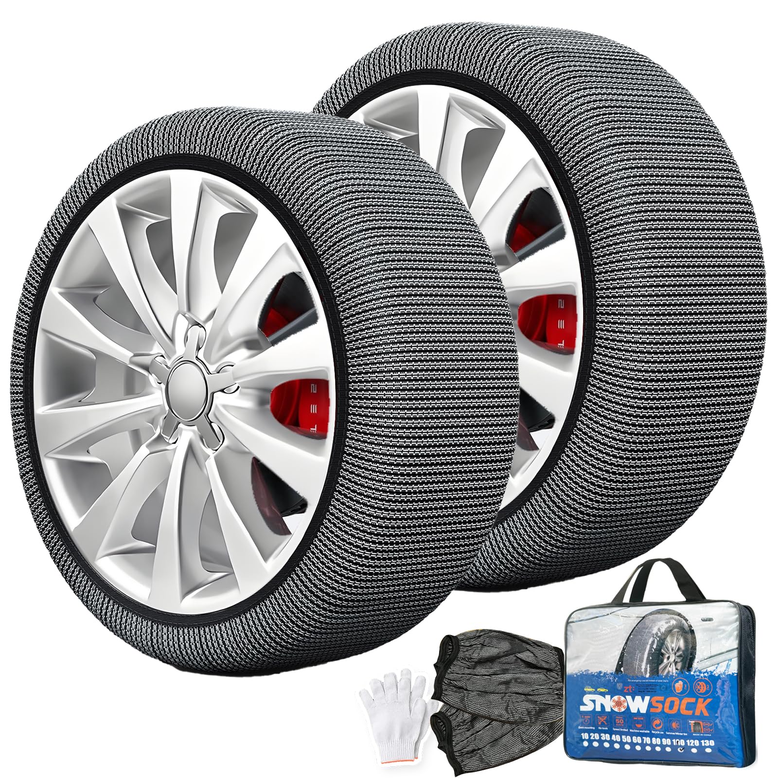 【42%OFF+50%OFF】【2,395円】 NIJOSTORE ジャッキ不要 布製 タイヤチェーン チェーン規制対応 2個セット 【送料無料】