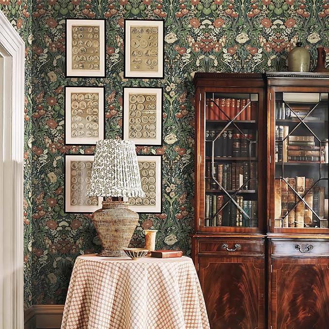 Vintage Floral Peel and Stick Wallpaper