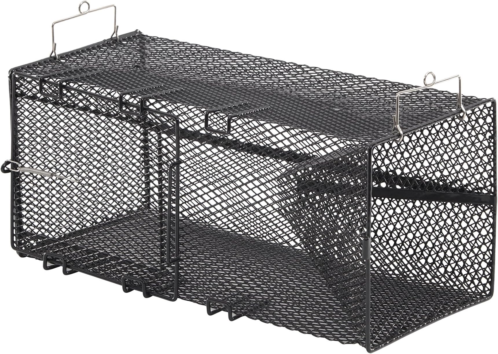 Frabill Rectangular Bait Trap | Heavy-Duty Vinyl-Dipped Steel Mesh Trap | Available in Models Specific to Crawfish or Minnows