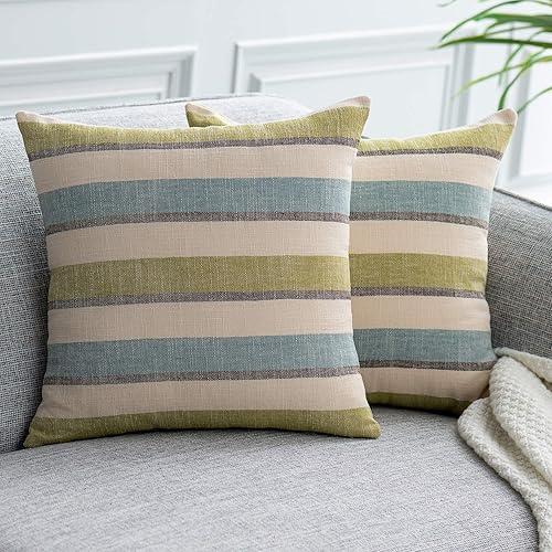 Miniatura 1 de 2 fundas para cojín de lino a rayas