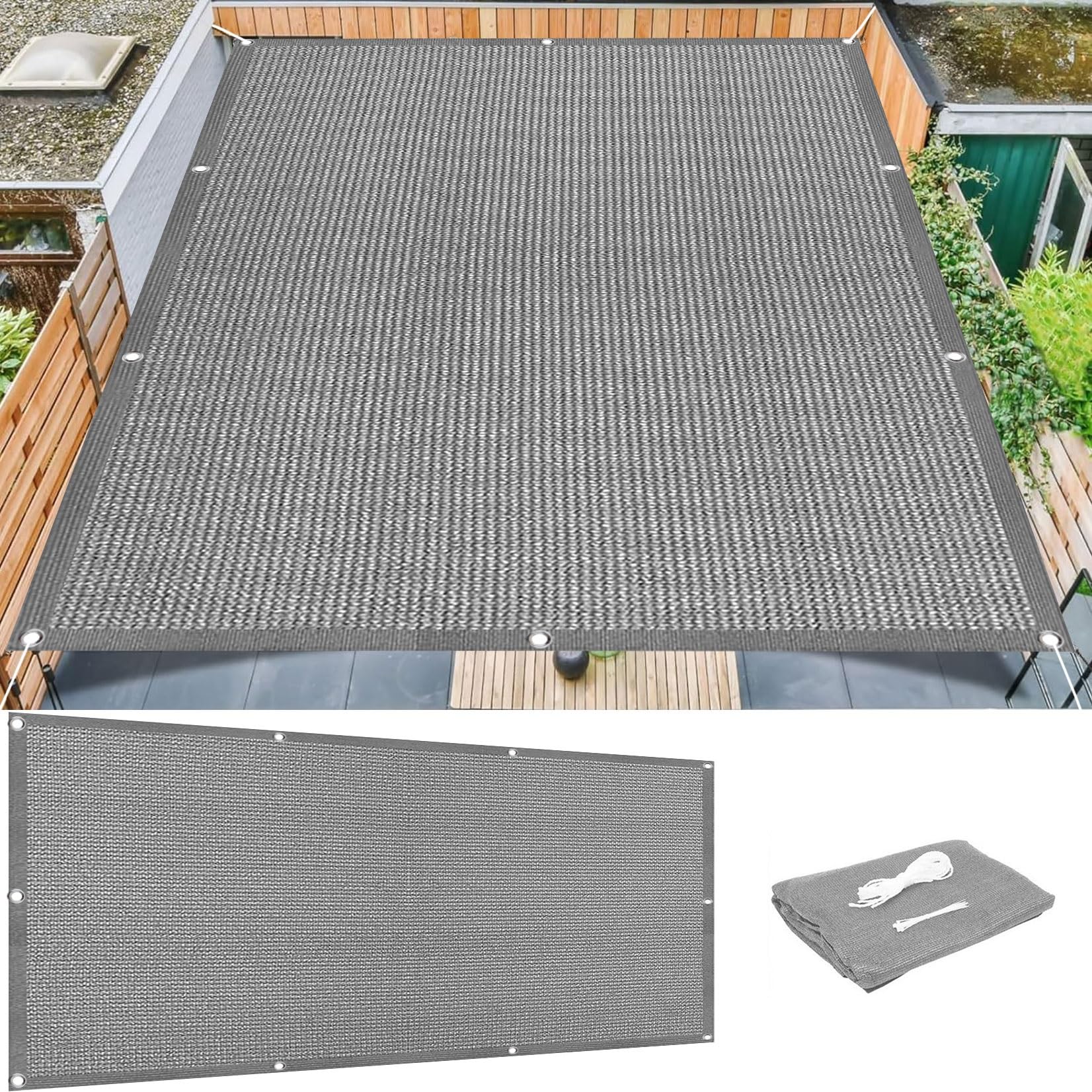 Voile d'ombrage 2.8x7m anti-UV pour bloquer la chaleur du soleil