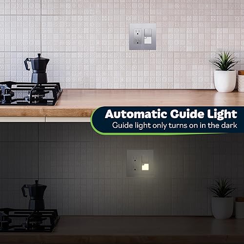 Vista 38 de TOPGREENER Interruptor decorador de 3 vías con luz guía, negro