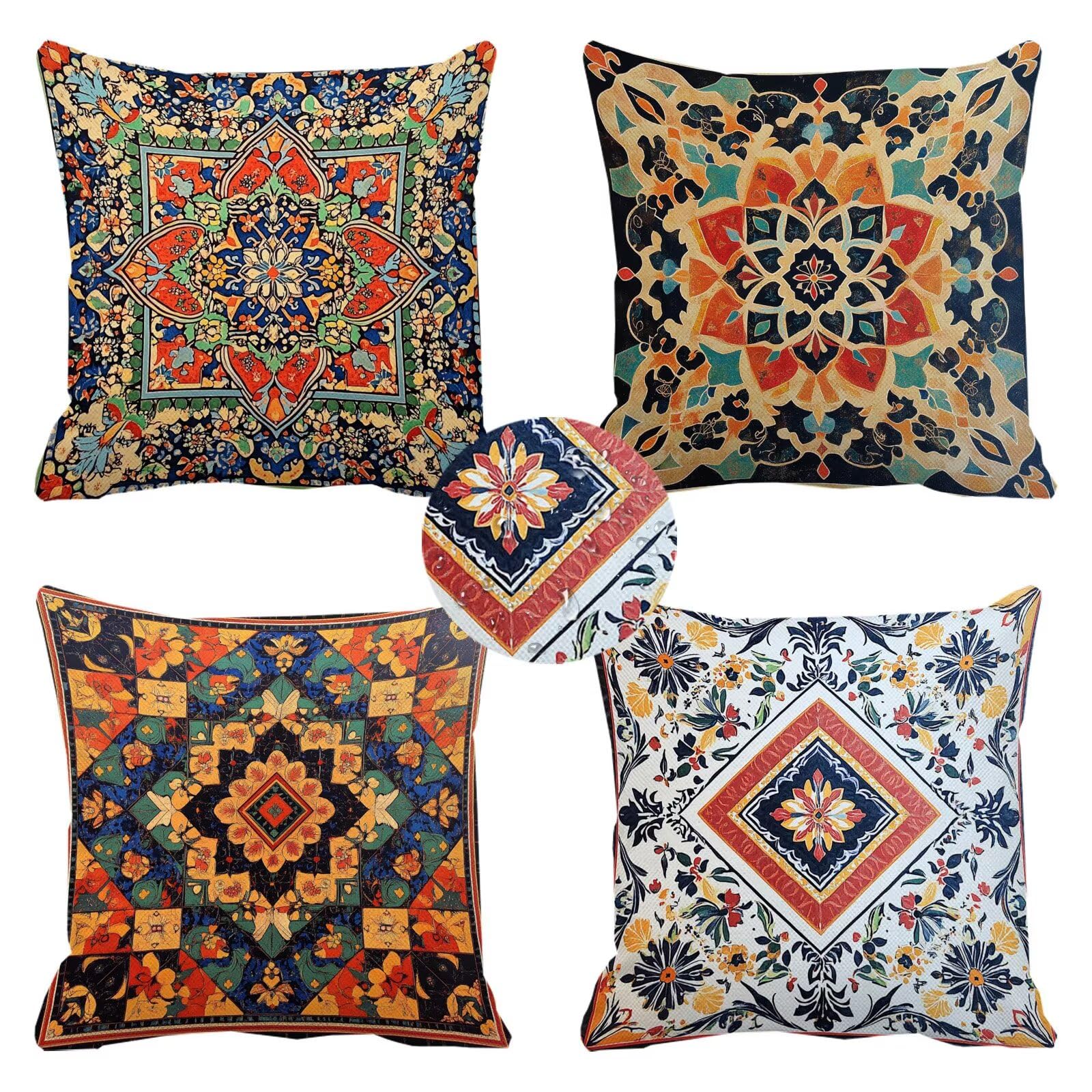 Housse de Coussin Mandala k-361 : Créez une Ambiance Bohème et Chaleureuse au Jardin