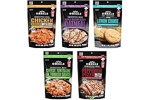 OMEALS On the Go Pack: Ready-to-Eat Self-Heating Meals for Hiking, Camping, and Emergency Situations