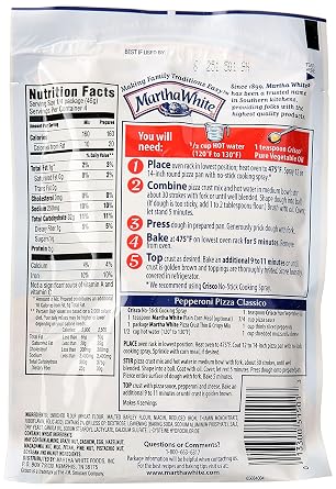 Martha White Thin And Crispy Pizza Crust Mix, 6.5 oz