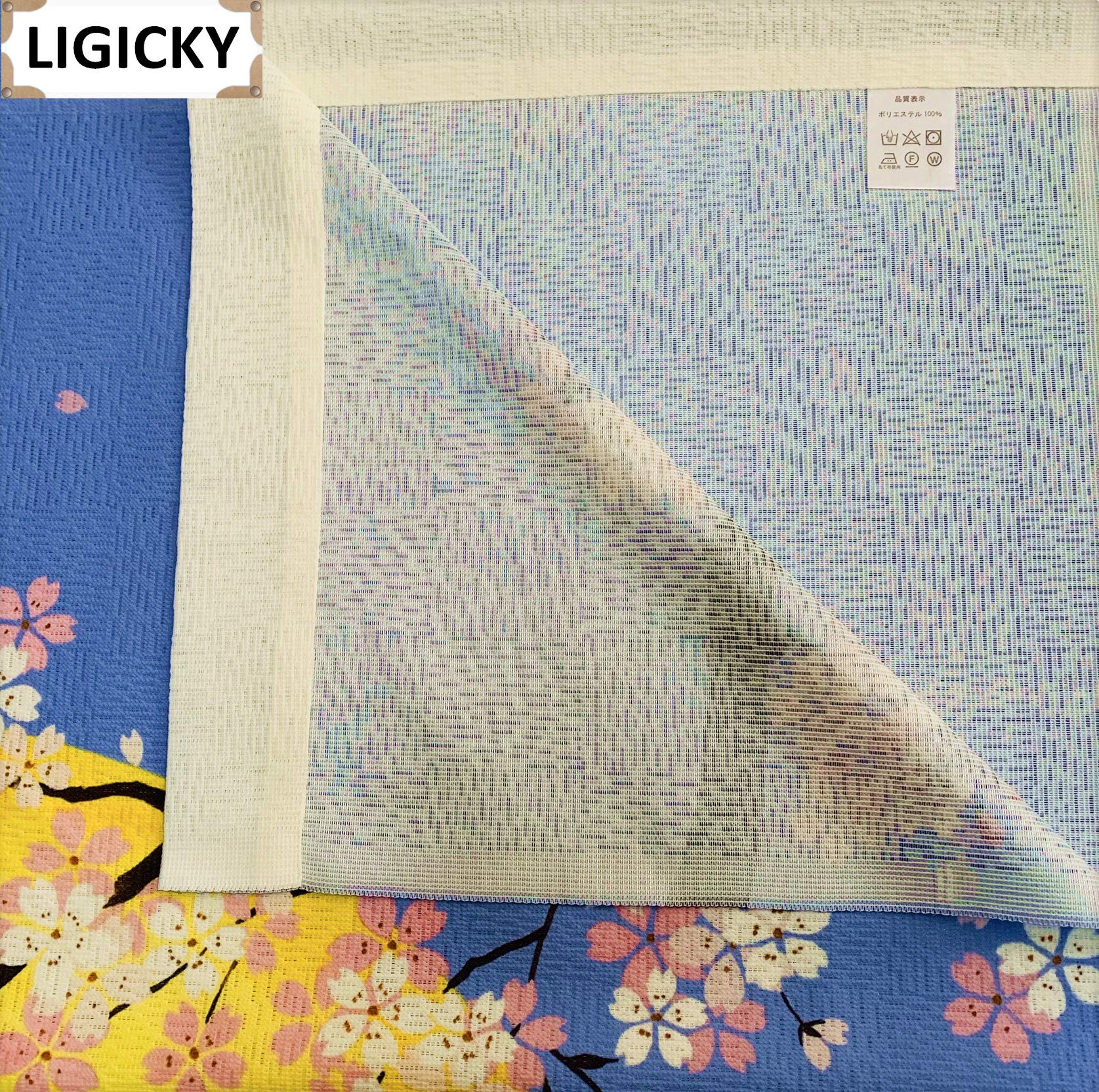 LIGICKY Stile giapponese spesso Noren tenda lunga, doppia stampa tenda divisoria per la casa 85 x 150 cm, gru coronata e albero