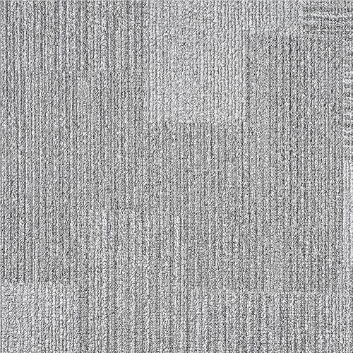 Miniatura 4 de FunStick Paquete de 15 azulejos de vinilo para despegar y pegar, impermeables, de 12 x 12 pulgadas, color gris, para cocina, dormitorio, suelo