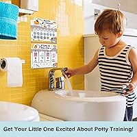 Vista 3 de Tabla de calcomanías de entrenamiento para ir al baño de construcción para niños y niñas, 10 tablas de entrenamiento para ir al baño con 216
