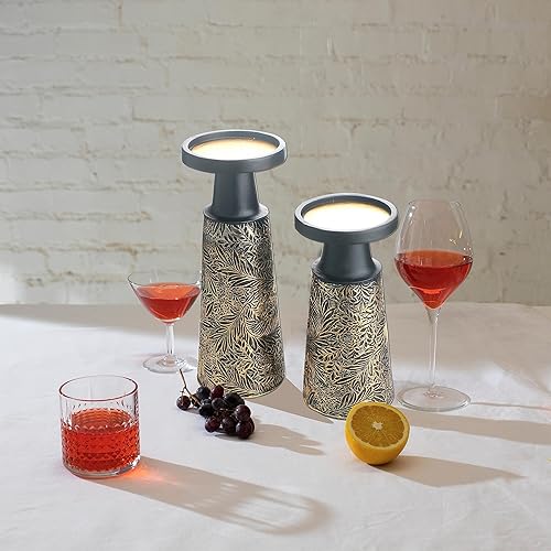 Miniatura 6 de MILIVIXAY Juego de 2 portavelas de pilar grande de resina, portavelas alto de granja, decoración de mantel de mesa, centros de mesa auxiliares