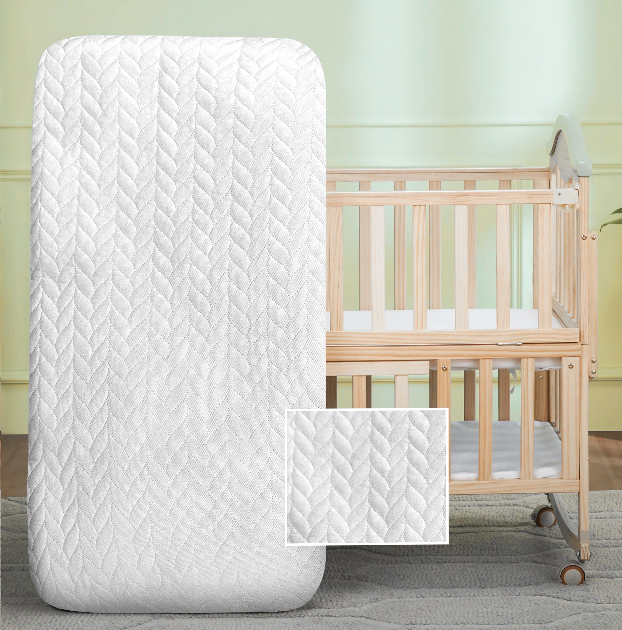 Sapphire Collection Anti-Bacterial Baby Junior,Toddler Cot, Cot Bed Foam Mattress with Breathable Zip Cover (120X60X10cm)