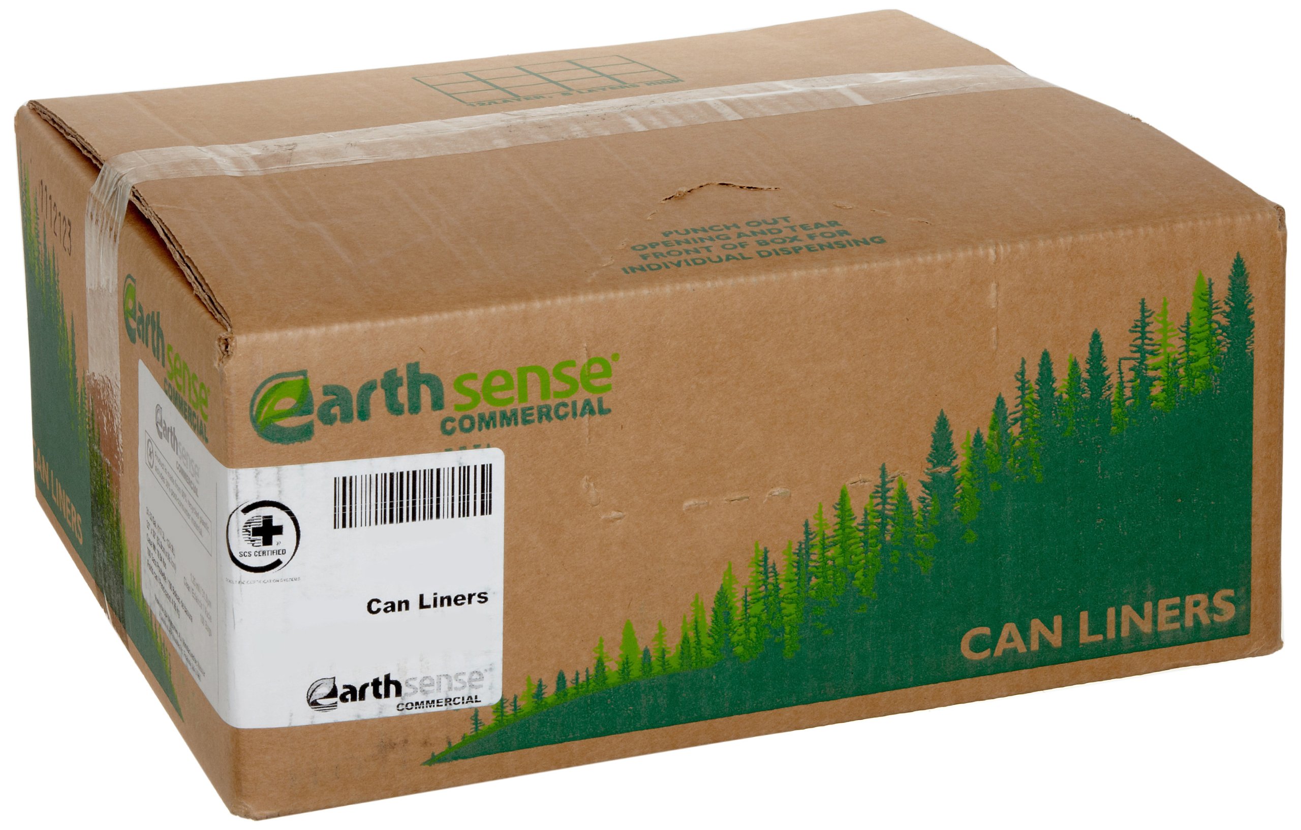 Earthsense Clear Recycled Can Liners by Webster – 1 Count (Pack of 100), 60.0 gallons, Plastic, Clear, Pack of 100