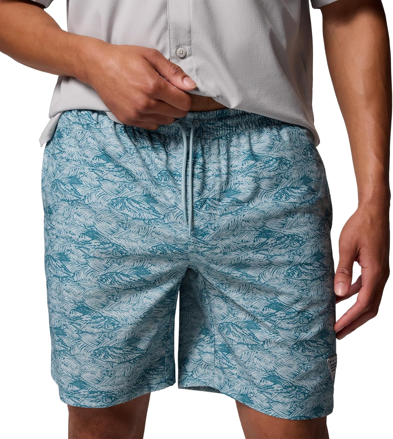 Columbia Mens PFG Rambler Printed Water Short, Crushed Blue Pez Gallo, Small x 8 - Image 4
