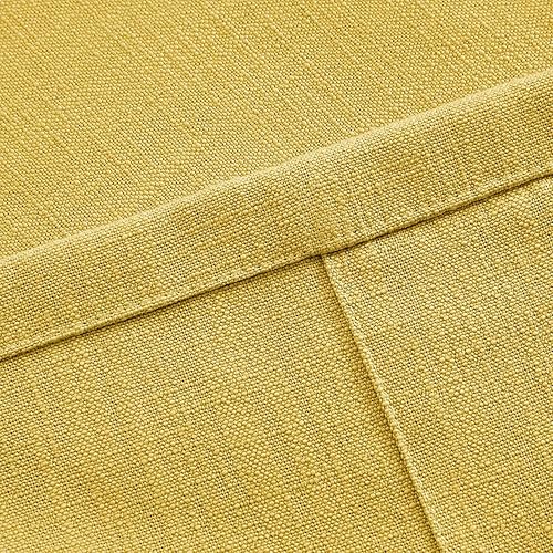 Miniatura 88 de Frelement Cortinas plisadas de lino de algodón extra anchas para oscurecer la habitación, 120 pulgadas de ancho x 96 pulgadas de largo, cortinas