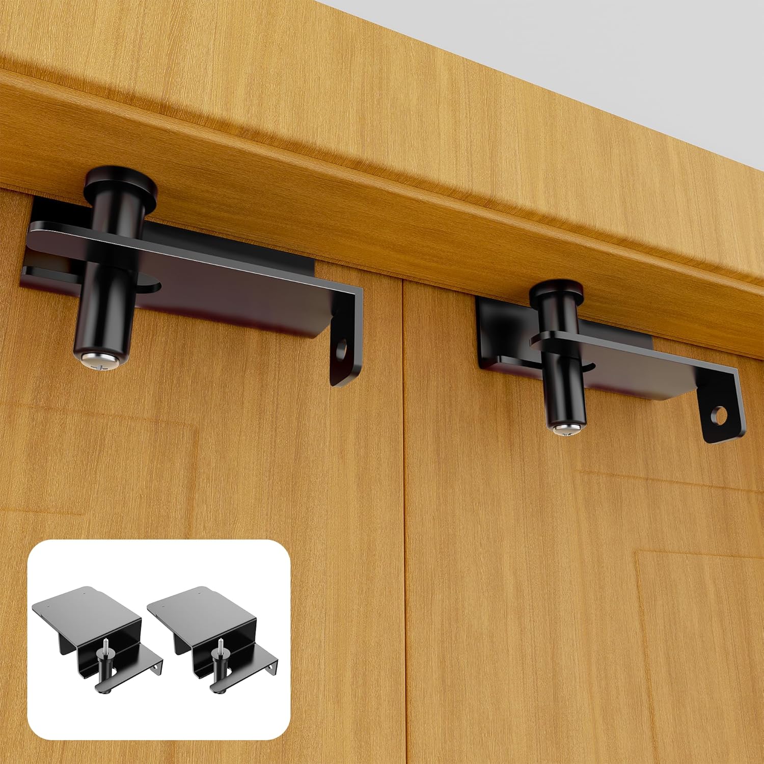 Child Proof Door Top Lock – Top Of Door Locks For Kids Safety with Double - Side Operation | Keep Kids, Pets & Seniors Safe | Child Door Locks Top Of Door for Most Interior & Exterior Doors (2 Pack)