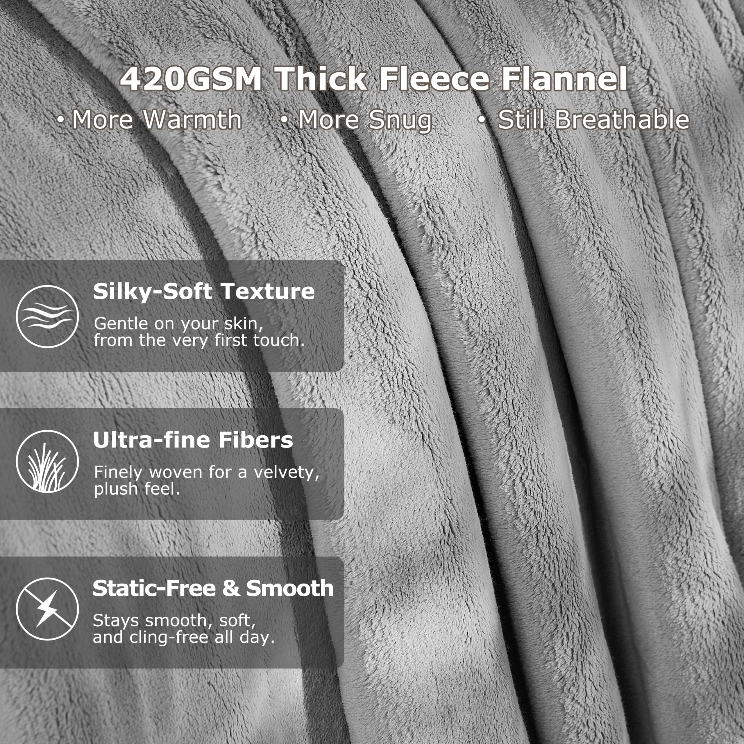 R.SHARE Przytulny koc, puszysty, bardzo gruby, pluszowy, 150 x 200 cm
