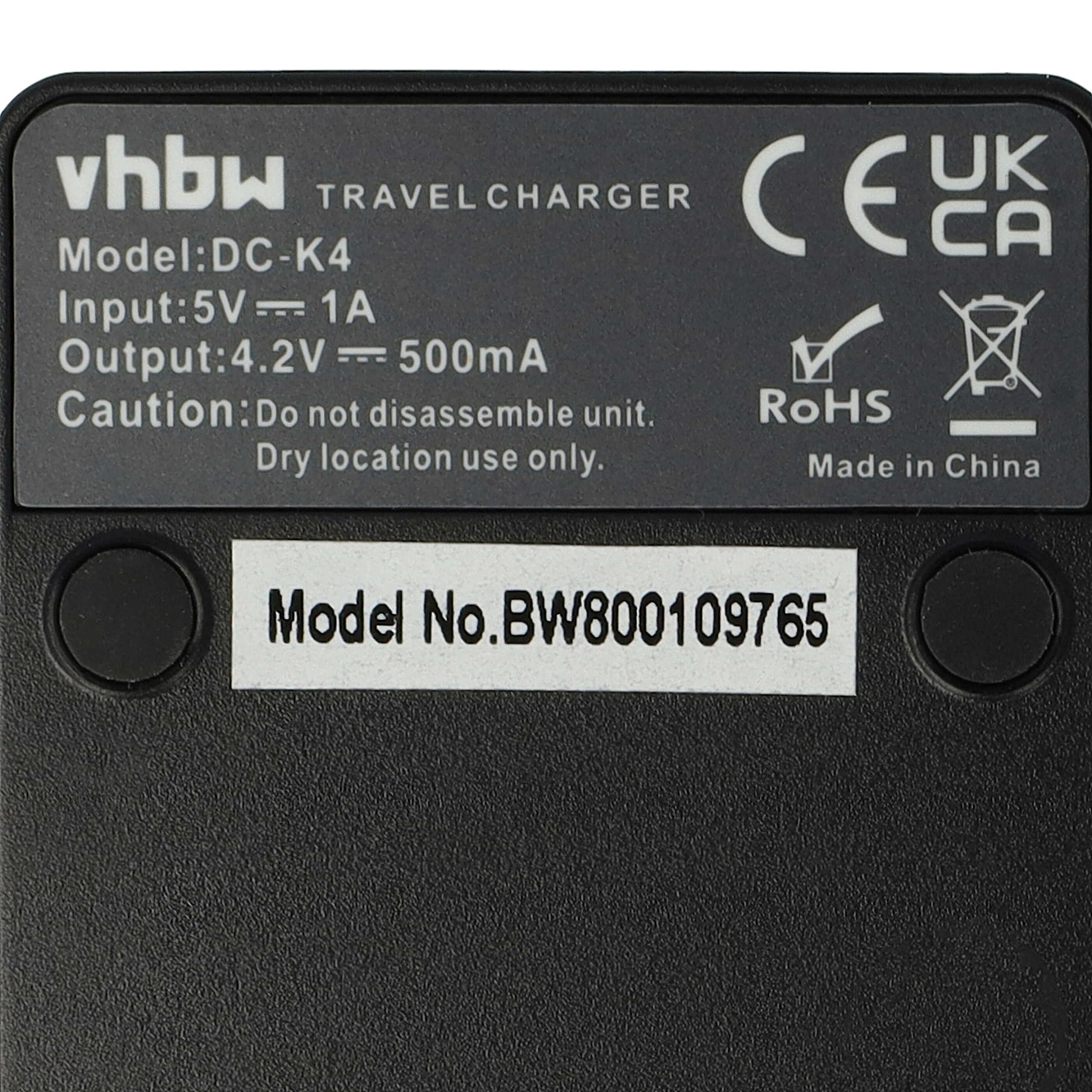 vhbw Micro USB ładowarka kabel do ładowania pasujący do aparatu bateria Leica Digilux zoom, NP-80.