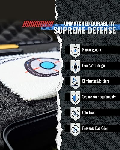 Miniatura 7 de Paquete de desecante recargable  Absorbedor de humedad reutilizable para cajas fuertes para armas, estuches de armas, armario, coche, RV y