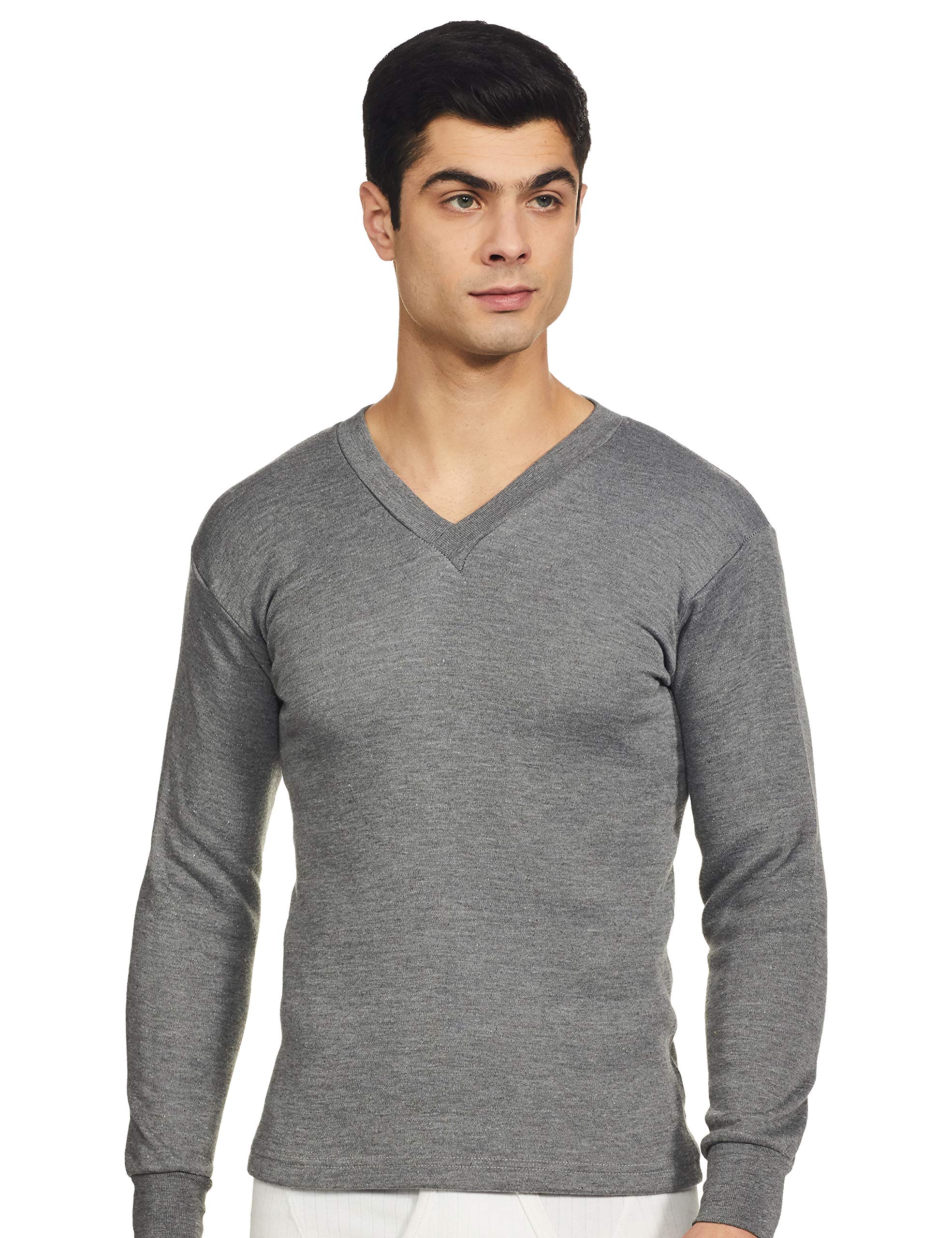 THERMOCOT Winter Thermal Top for Men in Cotton Blend | V-Neck Men's Inner Thermal Wear | Full Sleeves and Snug Fit | Premium Thermal Vest for Men | Pack of 1