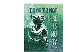 Dude Perfect Poster - Inspirational Yoda Quote on There is No Try Wall Art