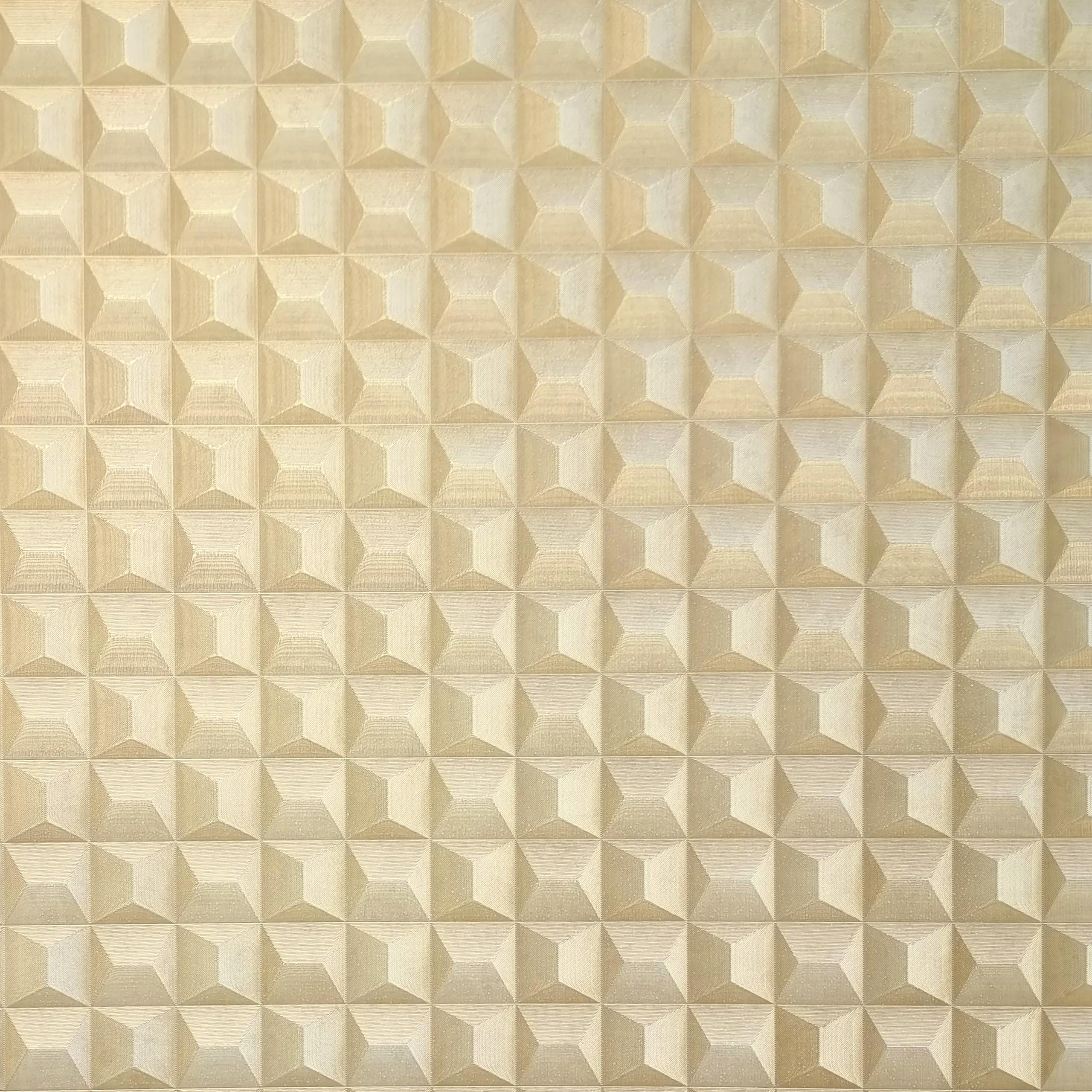 WPE® Wallpaper Empire Washable Italian Vinyl 3D Geometric Cube Effect Wallpaper Gold M95685 from B&Q
